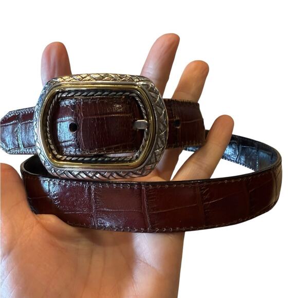 Brighton Womens Medium/Large Elegant Brown/Black Reversible Leather Belt main image 4